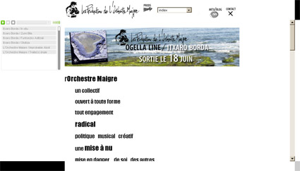 site internet de Productions de l'Orchestre Maigre